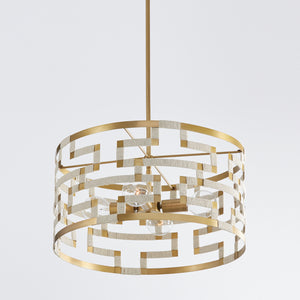Mira 21.5'' Four Light Pendant, Bleached Natural Jute and Brass - Alternate Product Image 2.jpg