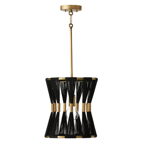 Stella 12.25'' One Light Pendant, Black Rope and Brass - Alternate Product Image 1.jpg
