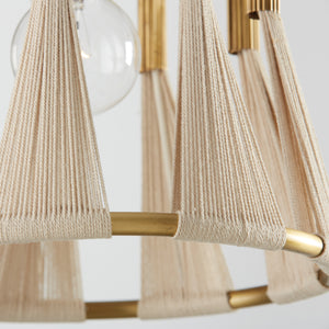 Stella 12.25'' One Light Pendant, Bleached Natural Rope and Brass - Alternate Product Image 3.jpg