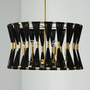 Stella 24.5'' Six Light Pendant, Black Rope and Brass - Alternate Product Image 2.jpg