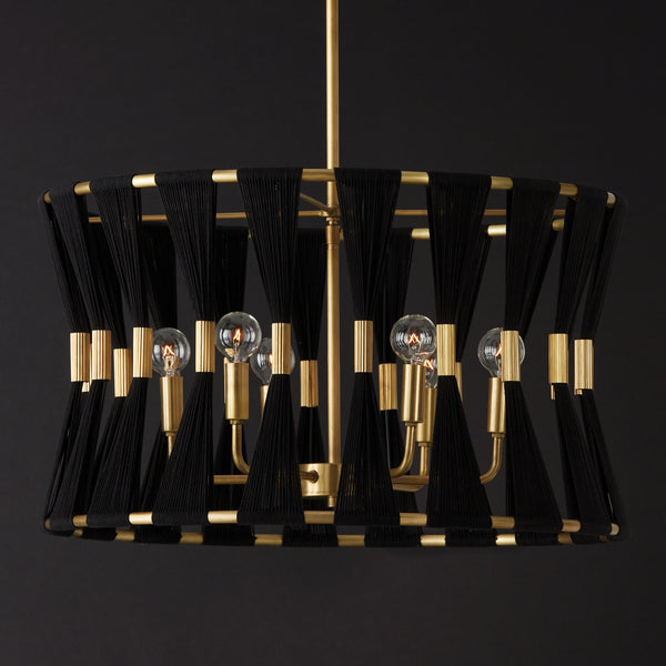 Stella 24.5'' Six Light Pendant, Black Rope and Brass - Alternate Product Image 3.jpg