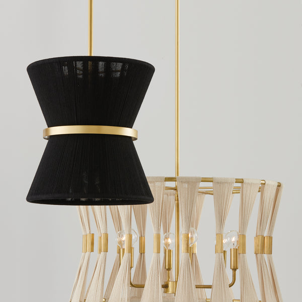 Stella 24.5'' Six Light Pendant, Bleached Natural Rope and Brass Alt 4.jpg