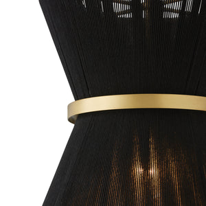DeMille 12'' One Light Pendant, Black Rope and Brass Alt 4.jpg