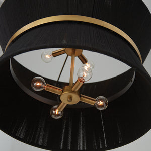 DeMille 24.25'' Eight Light Pendant, Black Rope and Brass - Alternate Product Image 3.jpg