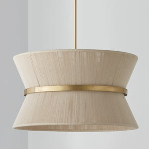 DeMille 24.25'' Eight Light Pendant, Bleached Natural Rope and Brass - Alternate Product Image 1.jpg