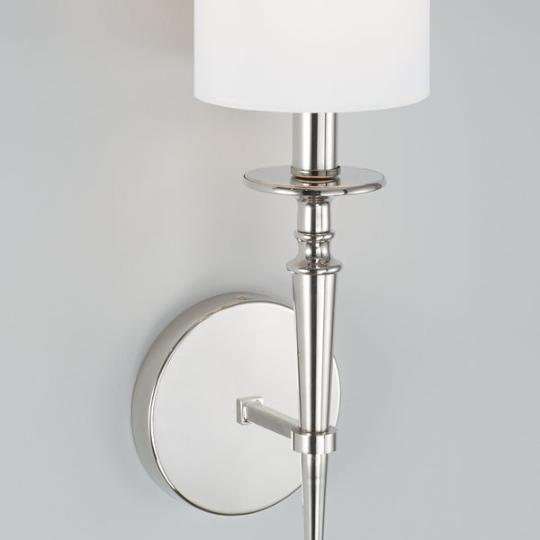Aurora 5" One Light Wall Sconce, Polished Nickel