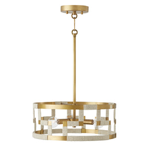 Mira 15.25'' Three Light Semi-Flush Mount, Bleached Natural Jute and Brass - Alternate Product Image 1.jpg
