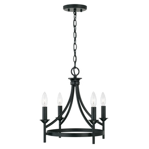 Emery 16" Four Light Semi Flush Mount, Matte Black