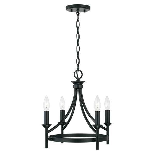 Emery 16" Four Light Semi Flush Mount, Matte Black