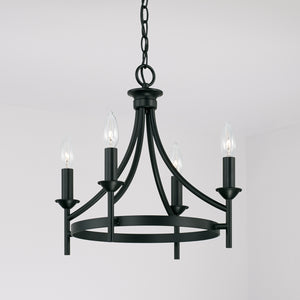 Emery 16" Four Light Semi Flush Mount, Matte Black