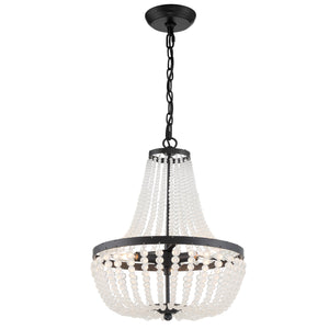 Kylie 14'' Three Light Chandelier, Matte Black - Alternate Product Image 1.jpg