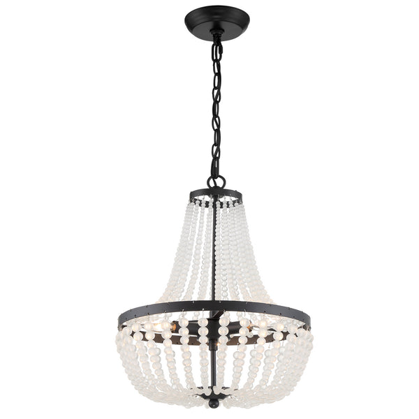 Kylie 14'' Three Light Chandelier, Matte Black - Alternate Product Image 1.jpg