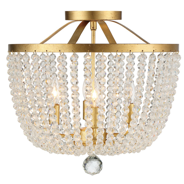 Kylie 16.5'' Four Light Semi Flush Mount, Antique Gold - Alternate Product Image 1.jpg