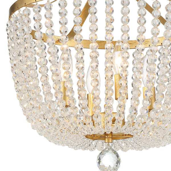 Kylie 16.5'' Four Light Semi Flush Mount, Antique Gold - Alternate Product Image 3.jpg