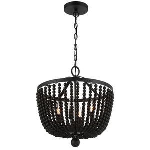Kylie 16.5'' Four Light Chandelier, Matte Black - Alternate Product Image 1.jpg