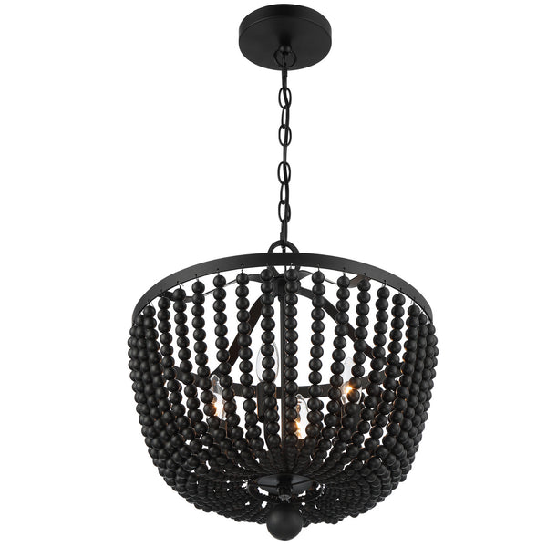 Kylie 16.5'' Four Light Chandelier, Matte Black - Alternate Product Image 2.jpg