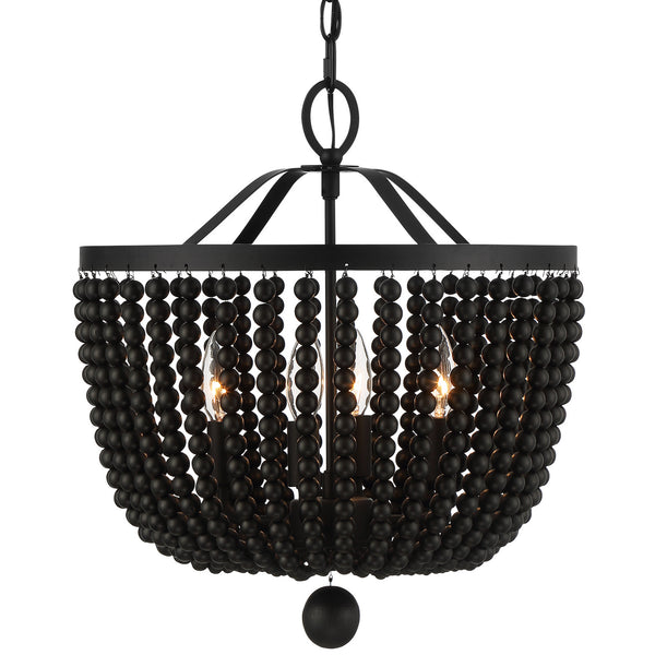 Kylie 16.5'' Four Light Chandelier, Matte Black - Alternate Product Image 3.jpg