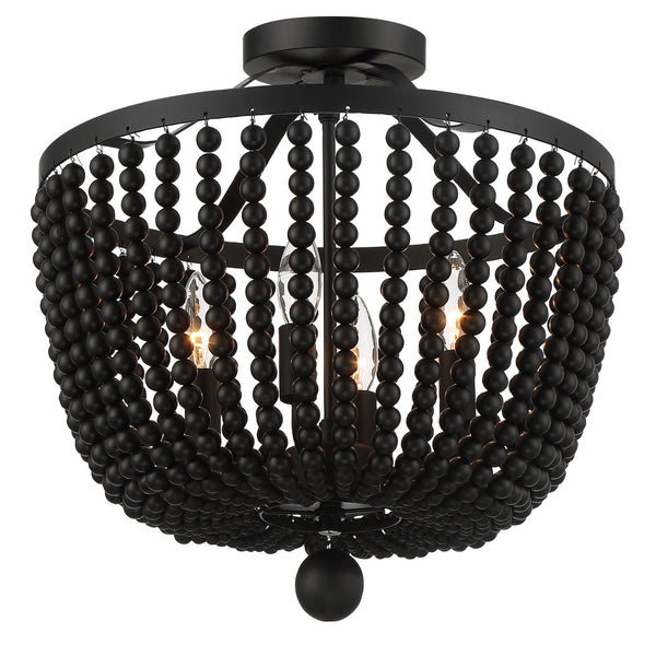 Kylie 16.5'' Four Light Semi Flush Mount, Matte Black - Alternate Product Image 1.jpg