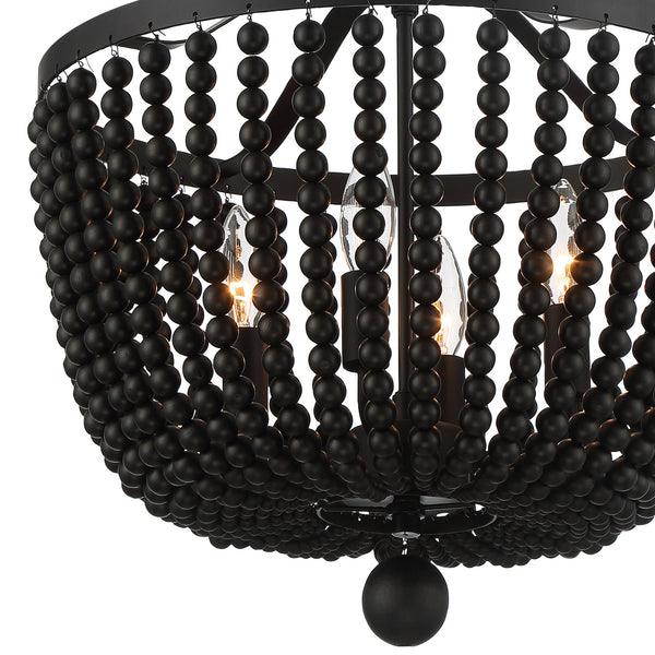 Kylie 16.5'' Four Light Semi Flush Mount, Matte Black - Alternate Product Image 3.jpg