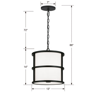 Hulcroft 13'' Three Light Pendant, Matte Black Alt 5.jpg