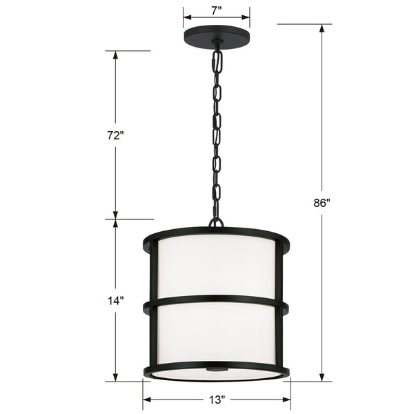 Hulcroft 13'' Three Light Pendant, Matte Black Alt 5.jpg