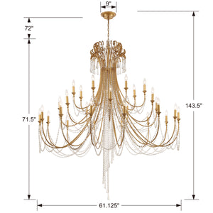 Arcina 61'' 28 Light Chandelier, Antique Gold Alt 5.jpg