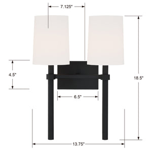 Broderick 13.75'' Two Light Wall Sconce, Black Alt 5.jpg
