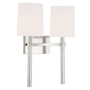 Broderick 13.75'' Two Light Wall Sconce, Polished Nickel - Alternate Product Image 1.jpg
