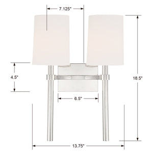 Broderick 13.75'' Two Light Wall Sconce, Polished Nickel Alt 5.jpg