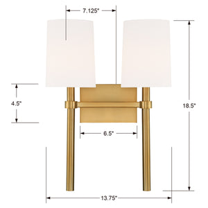 Broderick 13.75'' Two Light Wall Sconce, Gold Alt 5.jpg