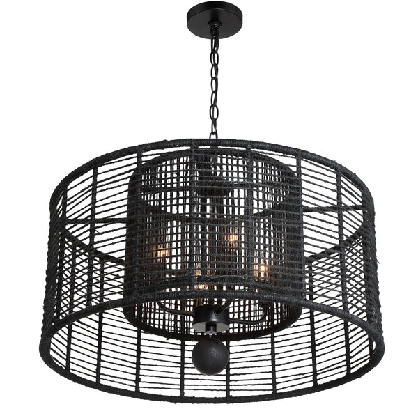 Jayda 25'' Four Light Chandelier, Matte Black - Alternate Product Image 1.jpg
