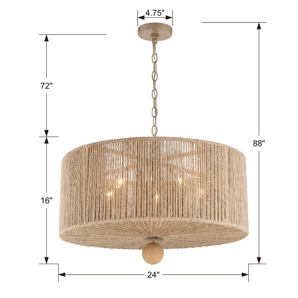 Jeslyn 24'' Five Light Pendant, Burnished Silver Alt 5.jpg