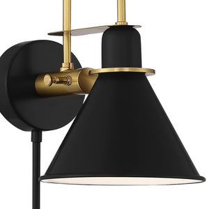 Medora 7'' One Light Wall Sconce, Matte Black - Alternate Product Image 3.jpg