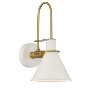Medora 7'' One Light Wall Sconce, White - Alternate Product Image 1.jpg
