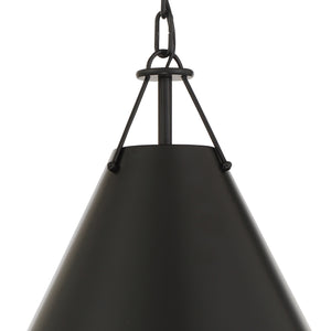 Xavian 12'' One Light Pendant, Matte Black Alt 4.jpg