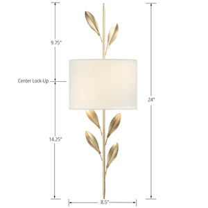 Laurel 8.5'' Two Light Wall Sconce, Antique Gold - Alternate Product Image 3.jpg