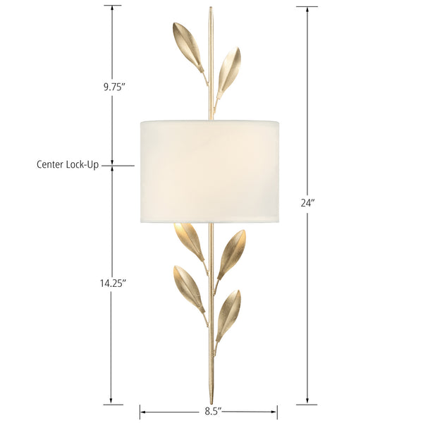 Laurel 8.5'' Two Light Wall Sconce, Antique Gold - Alternate Product Image 3.jpg