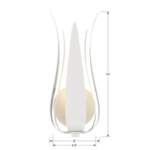 Laurel 8'' One Light Wall Sconce, Matte White - Alternate Product Image 3.jpg