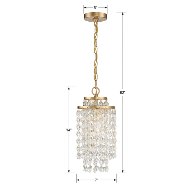 Gabriana 7'' One Light Chandelier, Antique Gold Alt 4.jpg