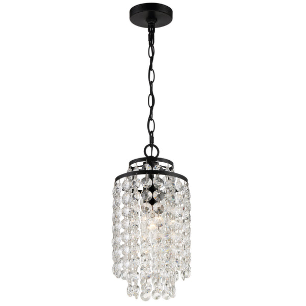 Gabriana 7'' One Light Chandelier, Matte Black - Alternate Product Image 1.jpg