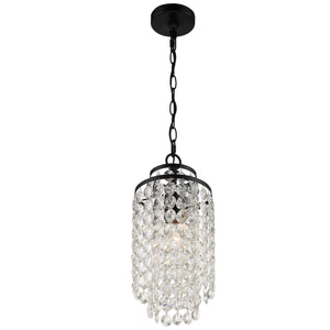 Gabriana 7'' One Light Chandelier, Matte Black - Alternate Product Image 2.jpg