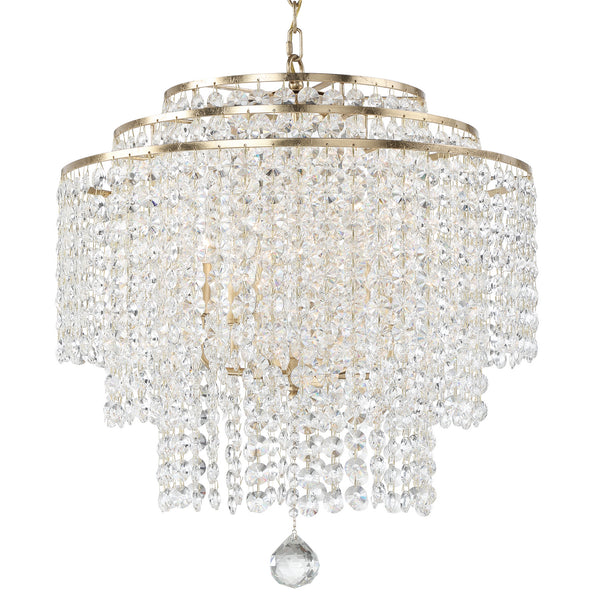 Gabriana 22'' Six Light Chandelier, Antique Gold - Alternate Product Image 1.jpg
