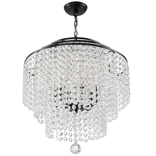 Gabriana 22'' Six Light Chandelier, Matte Black - Alternate Product Image 2.jpg