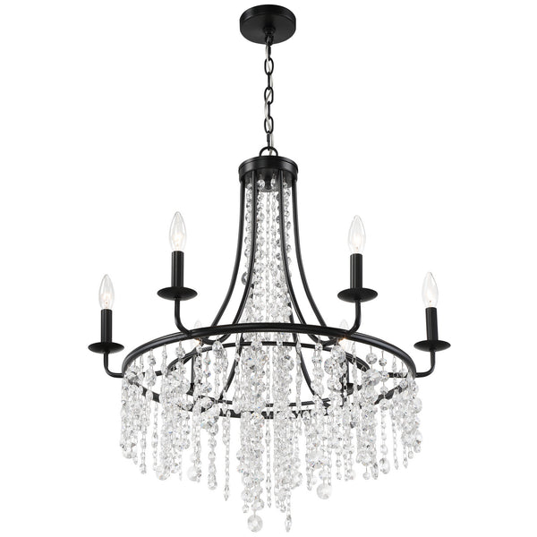Gabriana 28'' Six Light Chandelier, Matte Black - Alternate Product Image 1.jpg