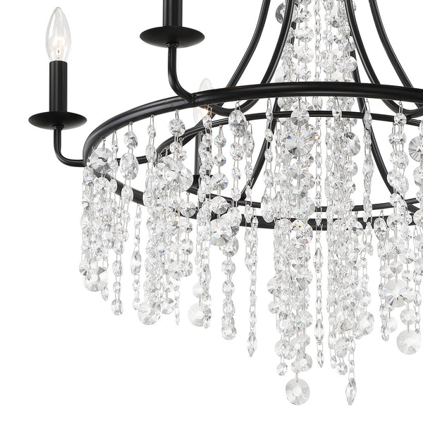 Gabriana 28'' Six Light Chandelier, Matte Black - Alternate Product Image 2.jpg