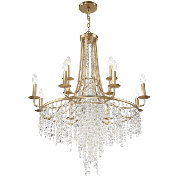Gabriana 30'' 12 Light Chandelier, Antique Gold - Alternate Product Image 1.jpg