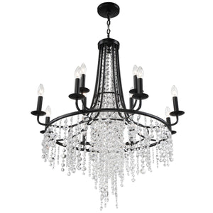 Gabriana 30'' 12 Light Chandelier, Matte Black - Alternate Product Image 1.jpg