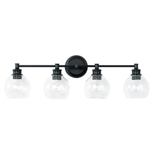 Lee 32" Four Light Vanity, Matte Black