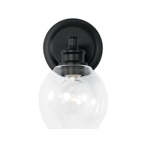 Lee 5.75" One Light Wall Sconce, Matte Black
