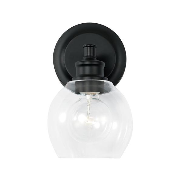 Lee 5.75" One Light Wall Sconce, Matte Black